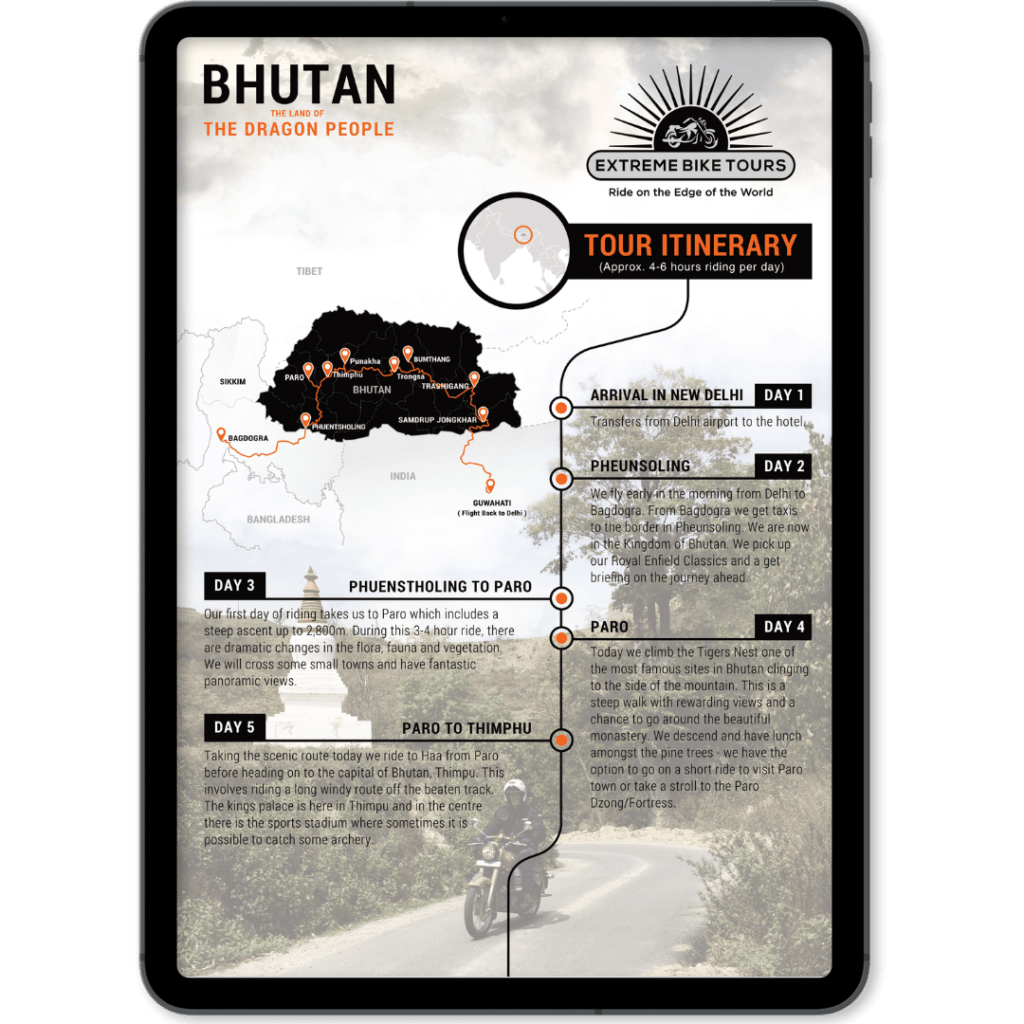 bhutan motorcycle tour - the land of the dragon people