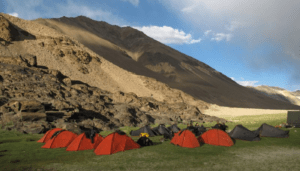 motorcycle tour in the high himalayas - camping