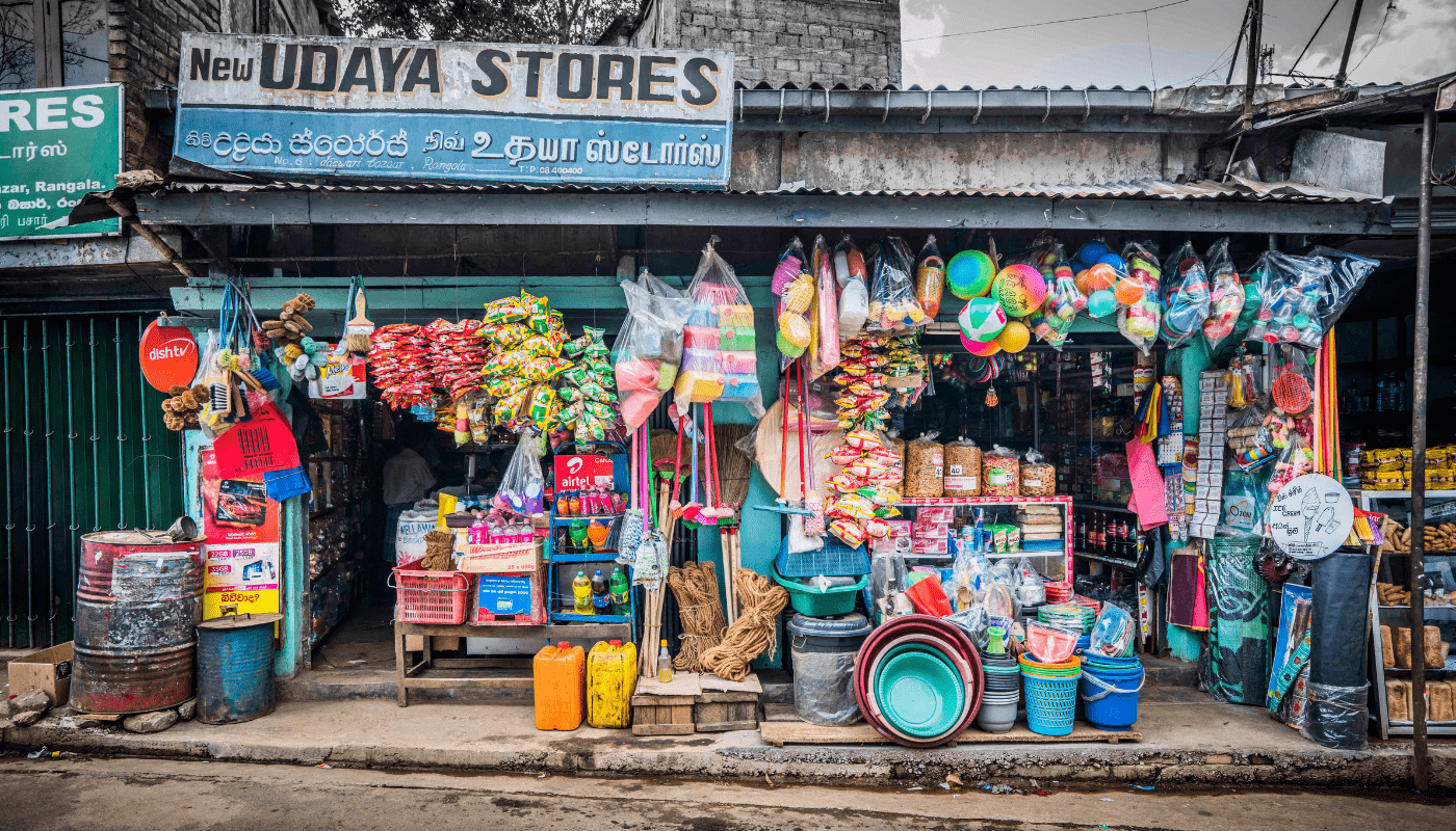 sri lanka - a typical grocery store