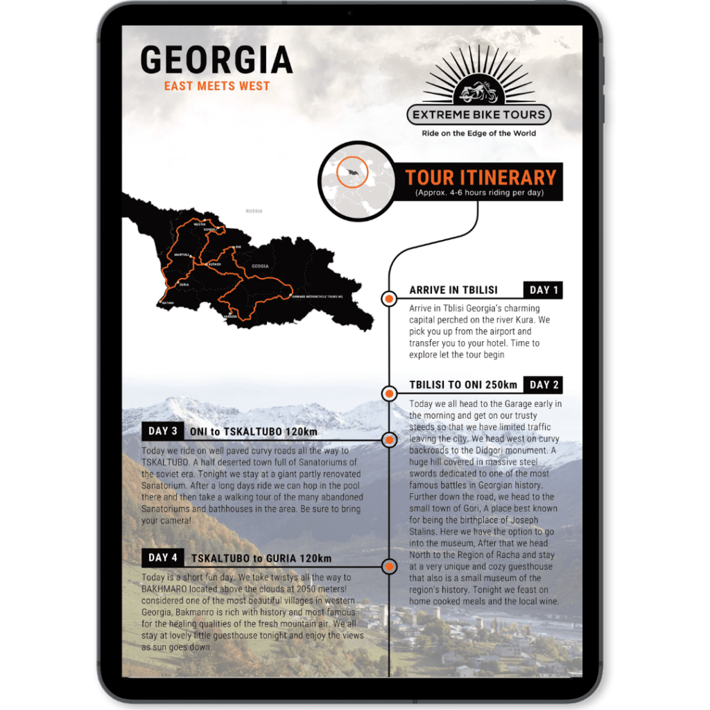 georgia motorcycle tour - east meets west