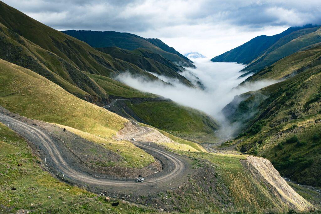 low clouds on the way to Shatili