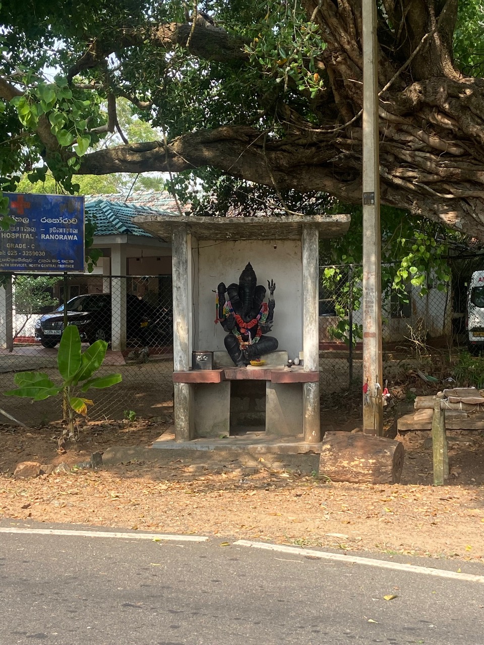 a shrine dedicated to Ganesha