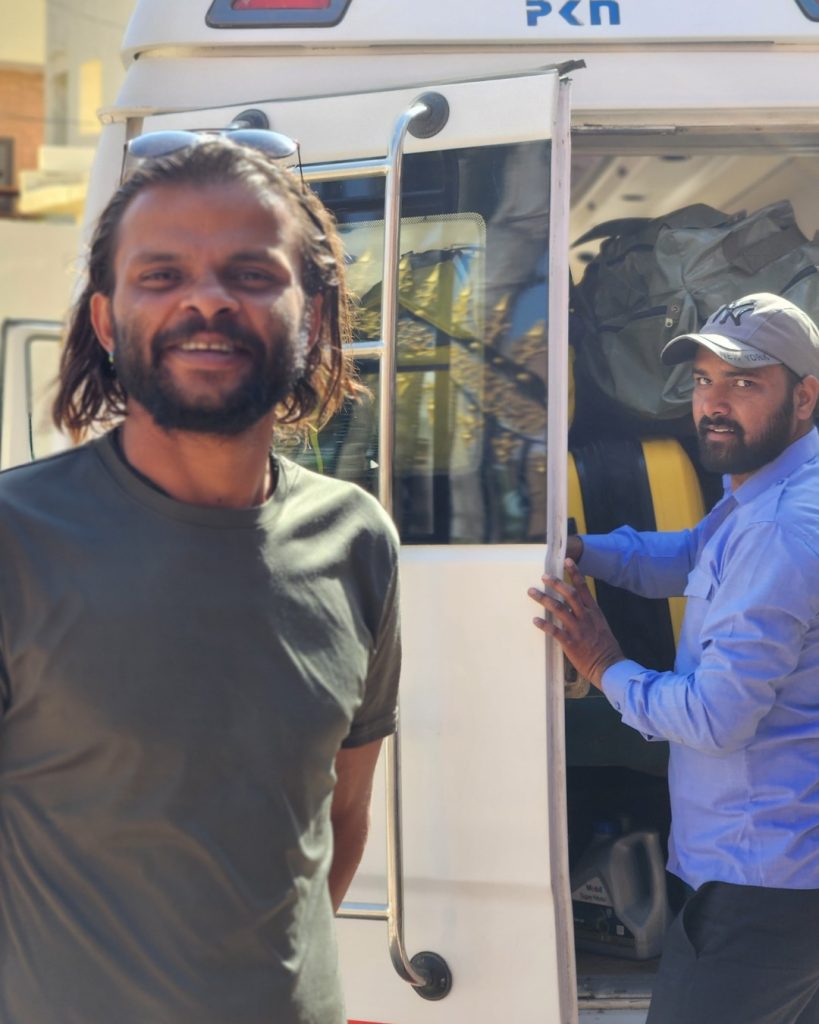 Topi & Himansh - Our mechanic & support vehicle driver in India