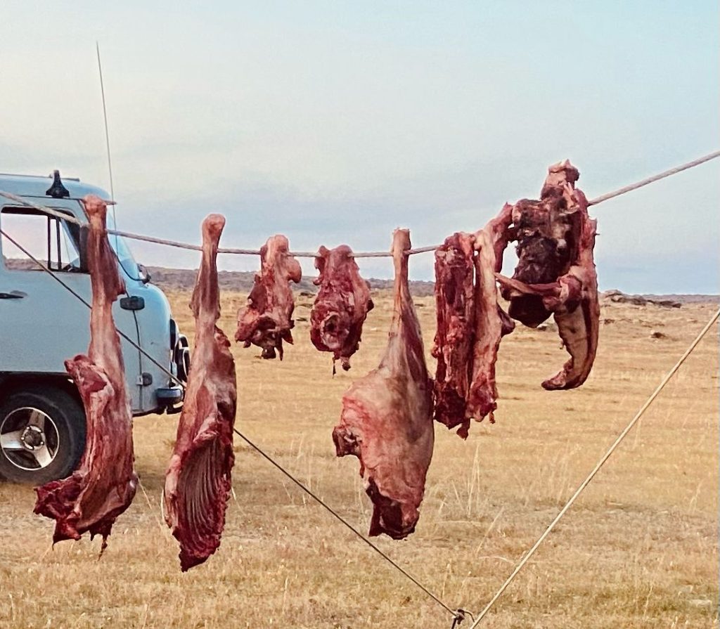 Fresh meat is abundant in remote villages