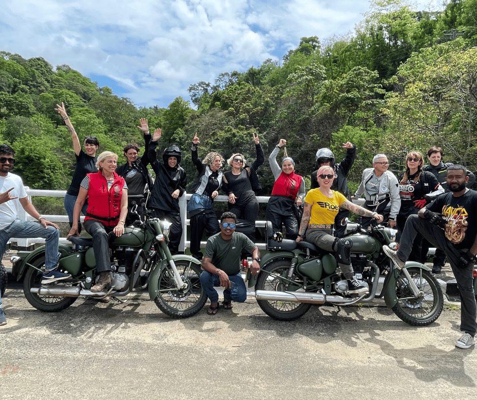 women guided motorcycle tour in sri lanka
